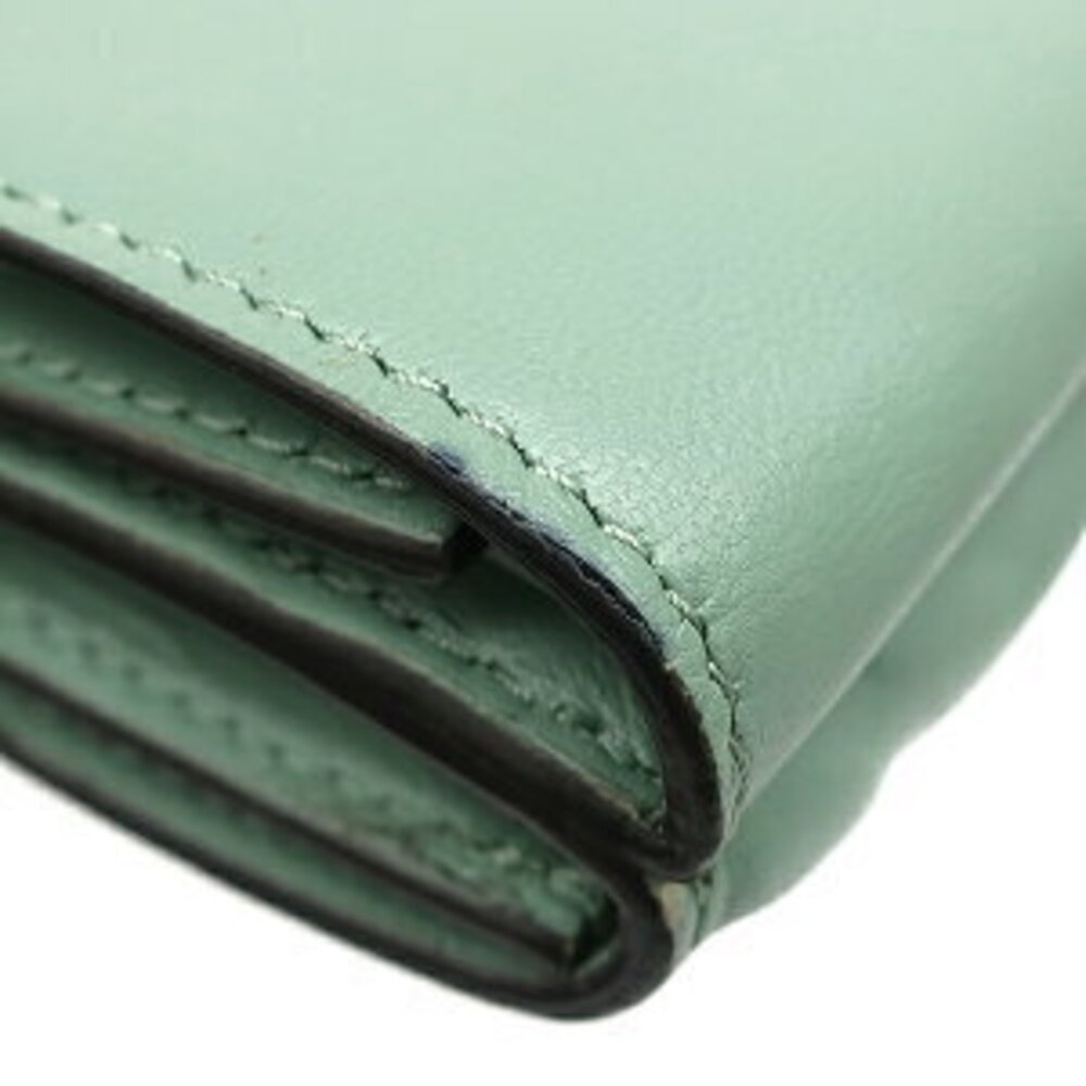 Fendi Baguette Trifold Wallet Green Leather - Picture 5 of 14